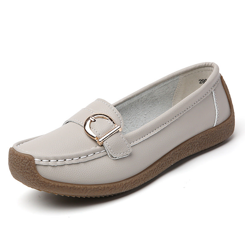 Loafers Buckle Casual Women's Soft Bottom Comfortable Flat Shoes