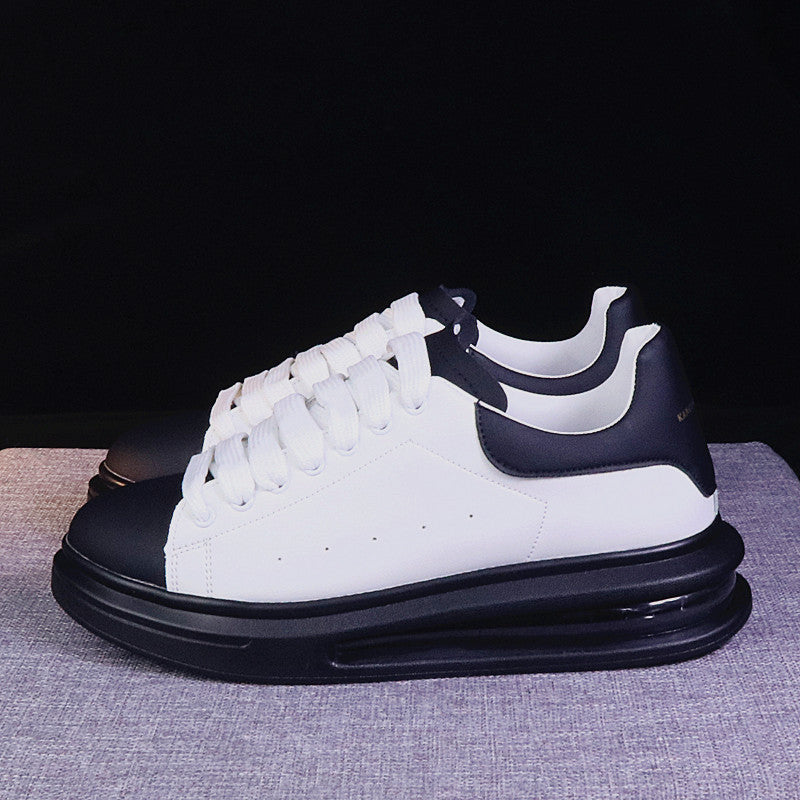 White Various Colors Bubble Sole Trendy Low Top Sneakers w/ Air Cushion See Thru Soles