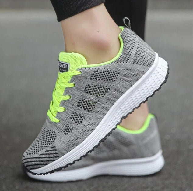 Women Lace Up Sports Sneakers Light-Weight Comfy Shoes