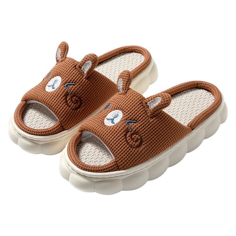 Cutest Rabbit or Bear Style Open Toe Slide On Flat Slippers