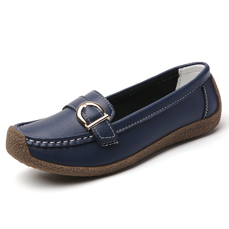 Loafers Buckle Casual Women's Soft Bottom Comfortable Flat Shoes