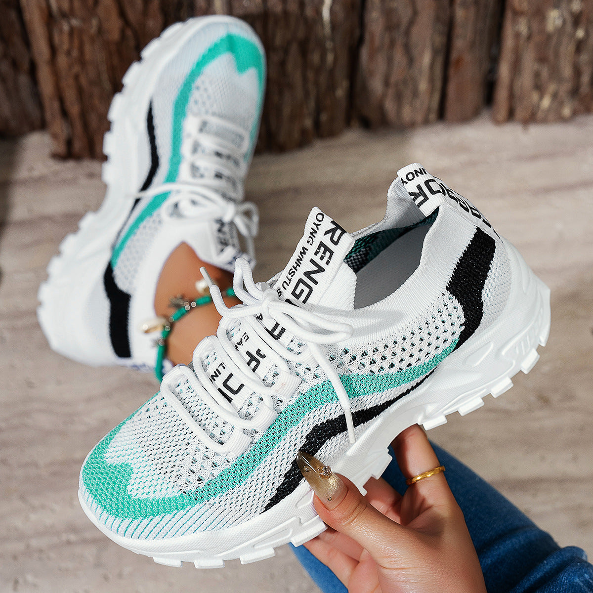 Thick Chunky Sole Stylish, Lightweight Soft Bottom Sports Women's Casual Sneakers