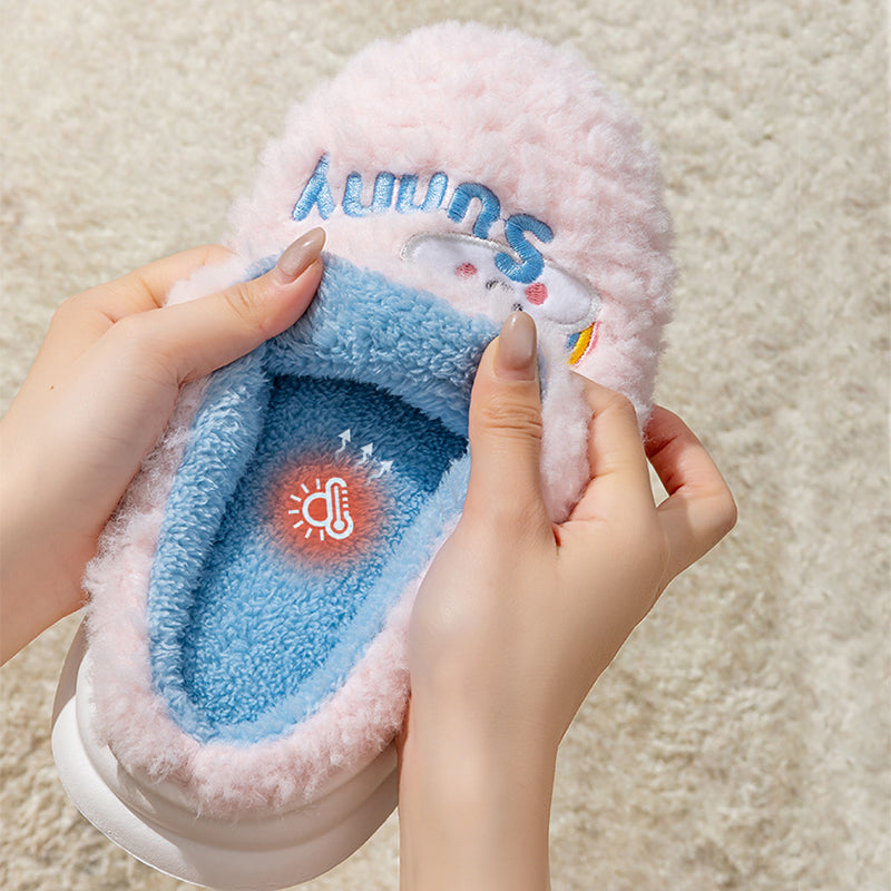 Cute Cartoon Cloud Slippers Thick Soles Home Slippers Soft Slide On Shoes Women Men Couples