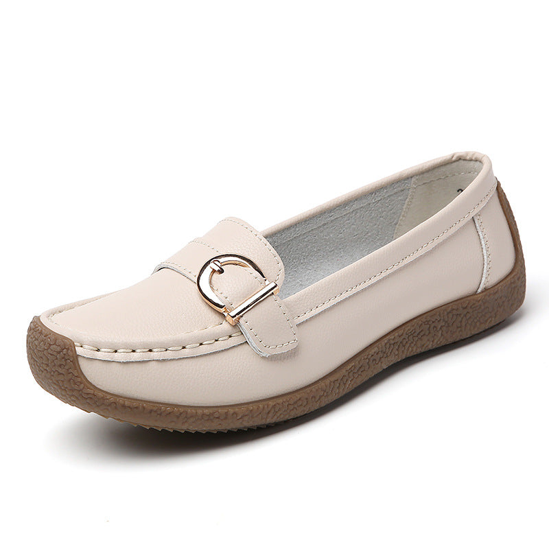 Loafers Buckle Casual Women's Soft Bottom Comfortable Flat Shoes