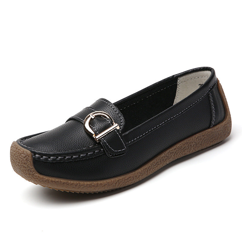 Loafers Buckle Casual Women's Soft Bottom Comfortable Flat Shoes
