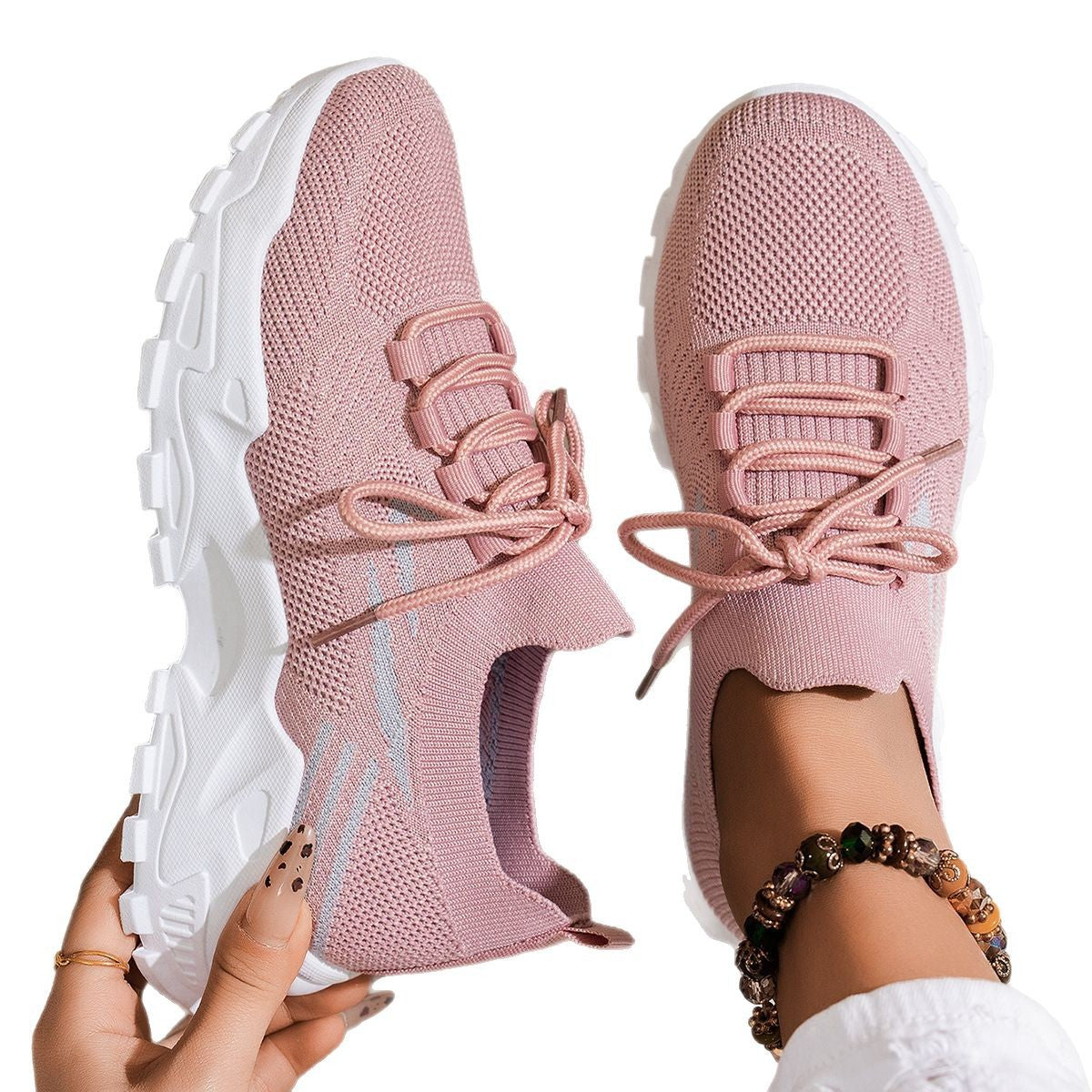Women's Casual Stylish And Lightweight Soft Bottom Sports Sneakers Chunky Sole Shoes