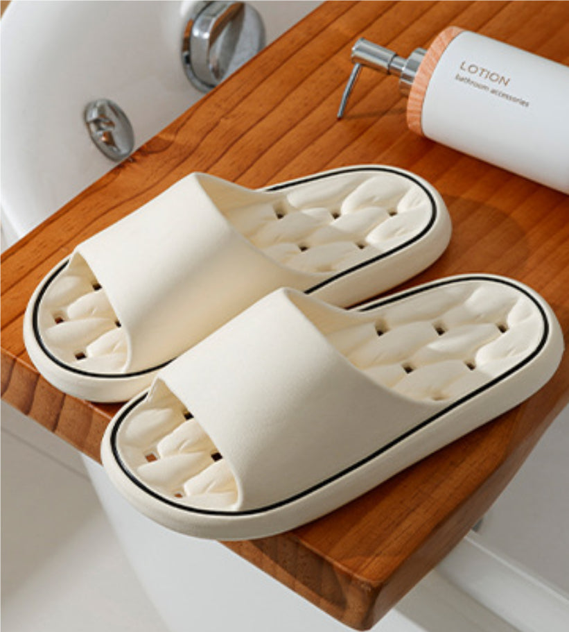 Non-slip Design Bathroom Slippers Home Summer Thick Sole Floor Bedroom House Shoes For Women Men