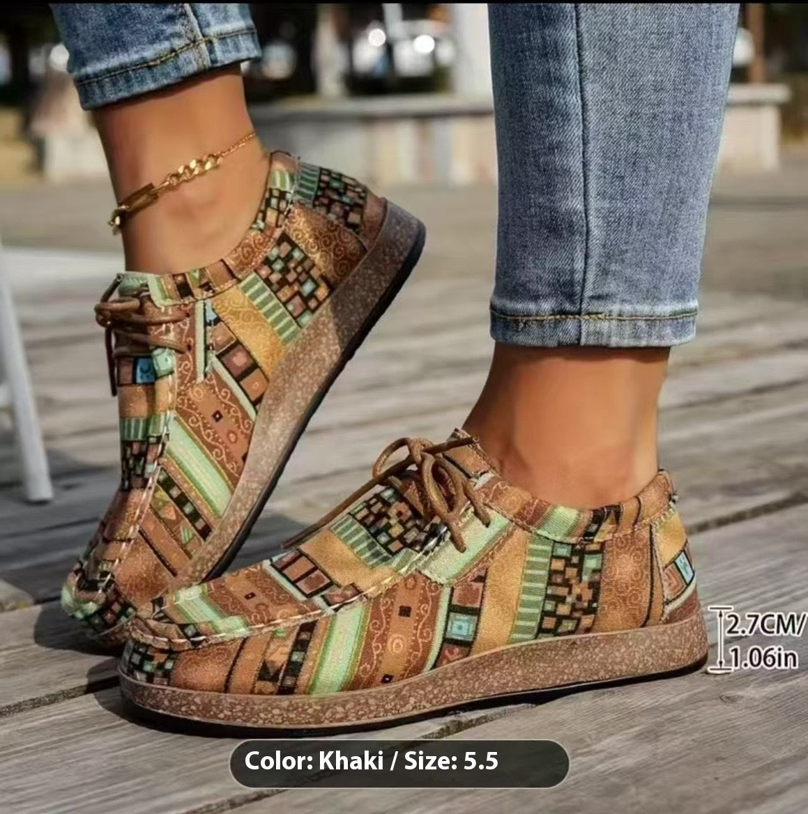 Color Graffiti Canvas Moccasin Style Flat Bottom Sneakers