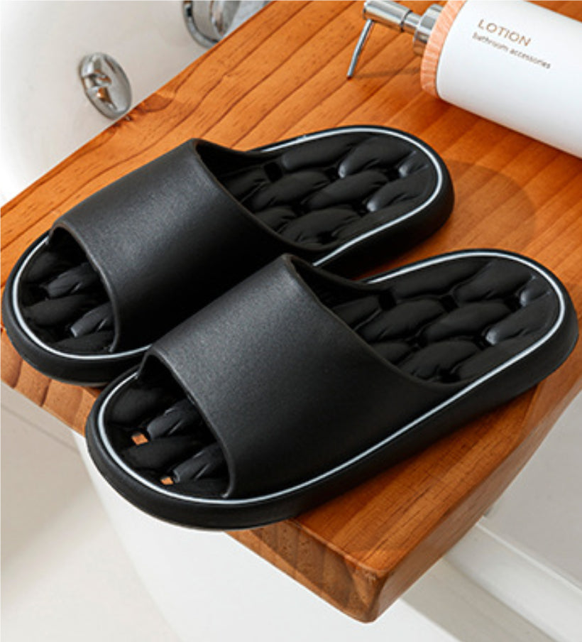 Non-slip Design Bathroom Slippers Home Summer Thick Sole Floor Bedroom House Shoes For Women Men