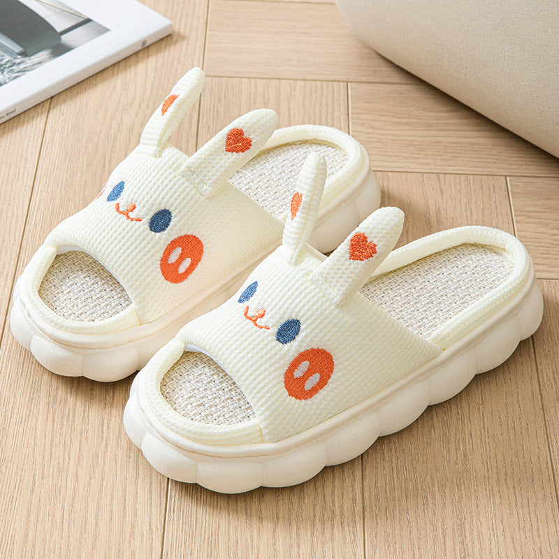 Cutest Rabbit or Bear Style Open Toe Slide On Flat Slippers