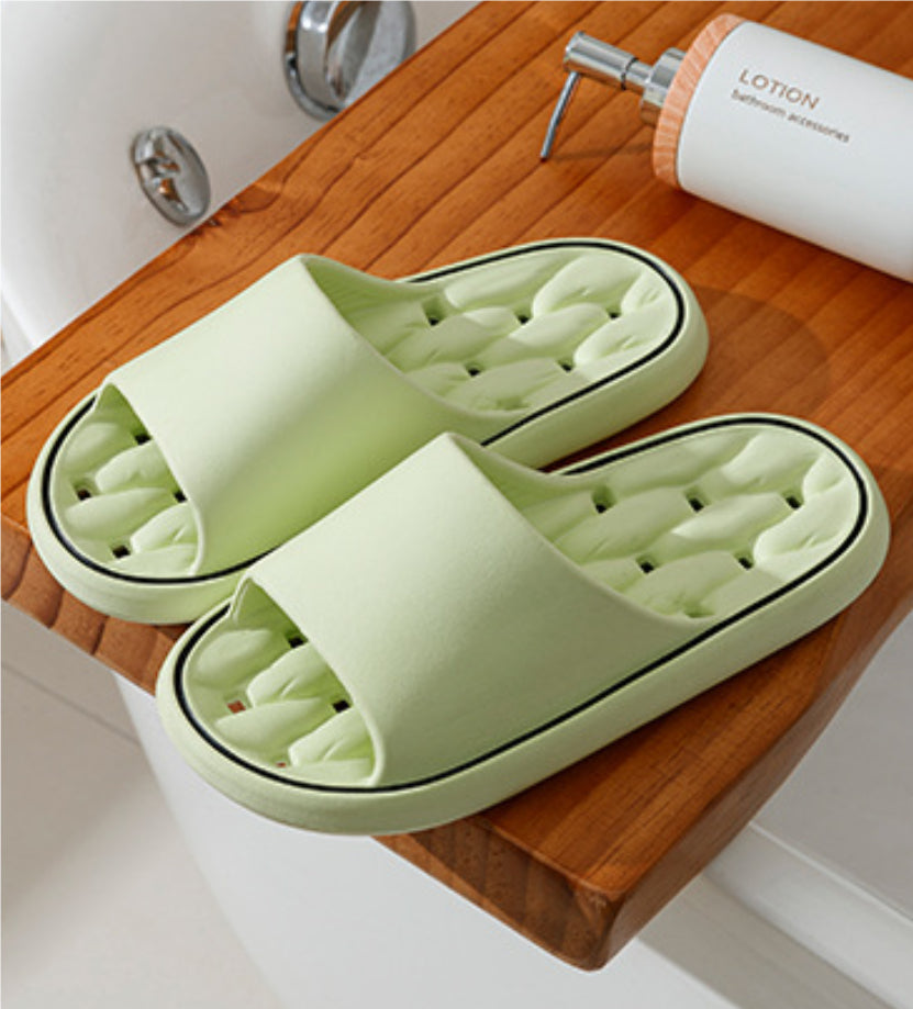 Non-slip Design Bathroom Slippers Home Summer Thick Sole Floor Bedroom House Shoes For Women Men