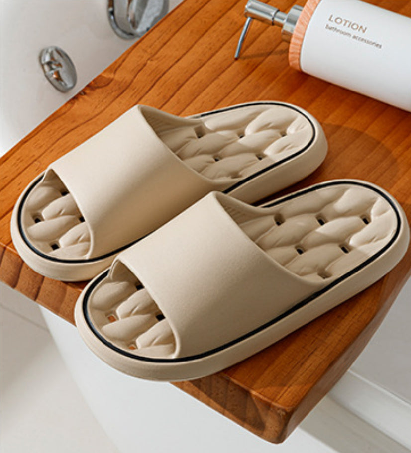 Non-slip Design Bathroom Slippers Home Summer Thick Sole Floor Bedroom House Shoes For Women Men